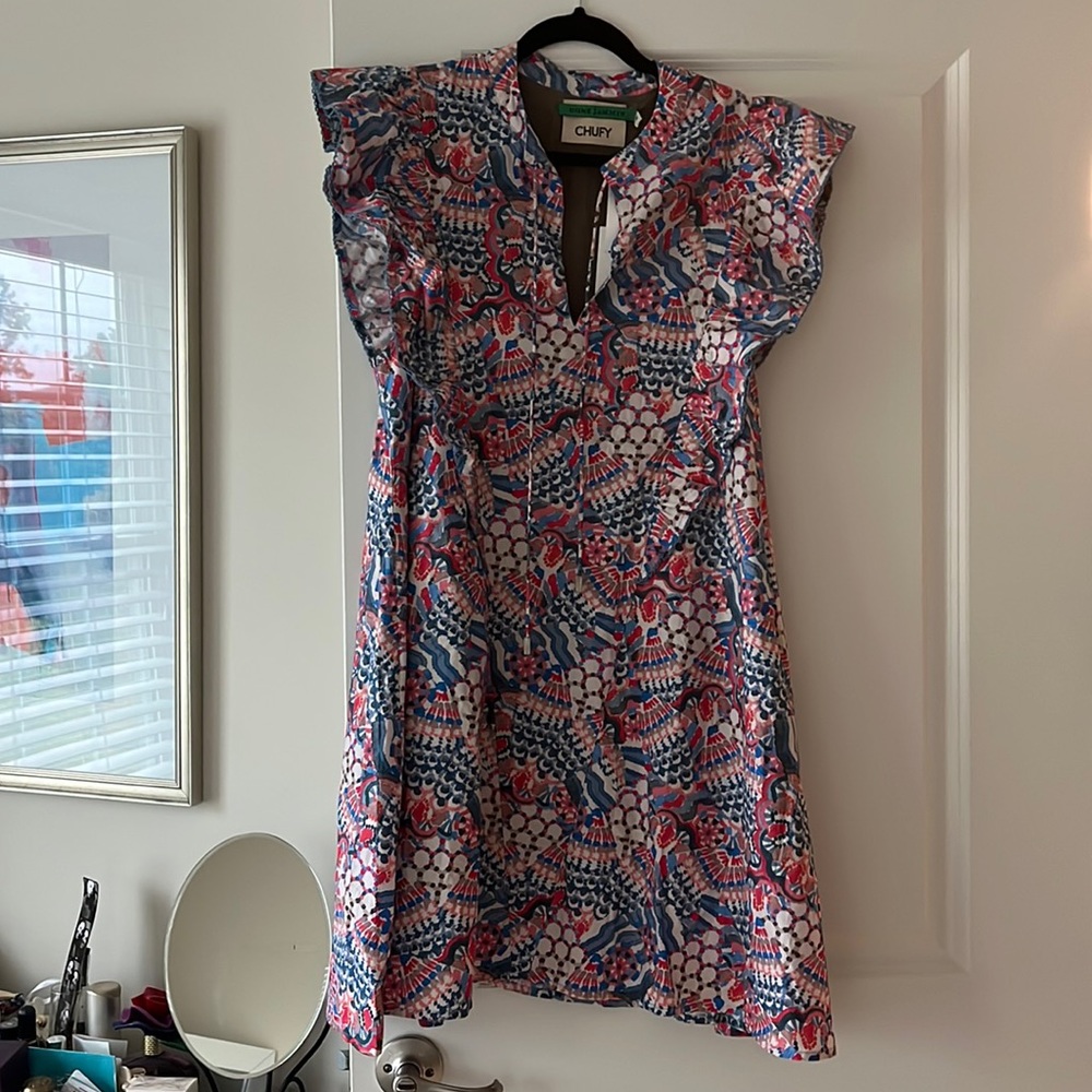 Chufy Gone Jammin ruffle sleeve dress